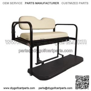 MACH3 Rear Flip Seat for Yamaha Drive2 Golf Carts 2017 & Up - White