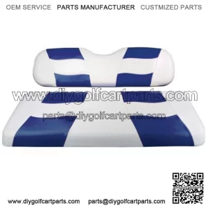 Riptide 2004-Up White/Blue Two-Tone Front Seat Covers for Club Car Preced