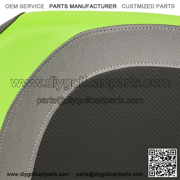 Blade Golf Cart Front Seat Covers for Club Car DS - Lime Green/Charcoal/Black - Image 2