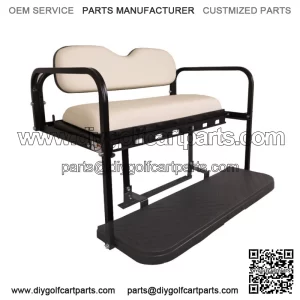 MACH3 Rear Flip Seat for Club Car DS 2000.5 & Up Golf Carts - Off White