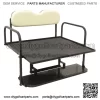 EZGO RXV Golf Cart Flip Folding Rear Back Seat Kit, 2008 and Up - Oyster White - Image 2