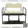 EZGO RXV Golf Cart Flip Folding Rear Back Seat Kit, 2008 and Up - Oyster White - Image 3