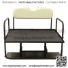 EZGO RXV Golf Cart Flip Folding Rear Back Seat Kit, 2008 and Up - Oyster White - Image 4
