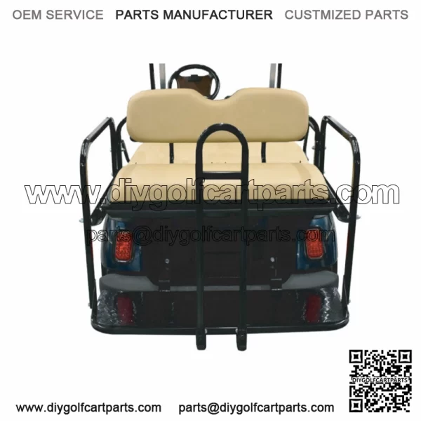 ProFX Rear Seat Kit with Grab Bar for Yamaha G14/G16/G19/G22 Golf Cart - Tan - Image 4