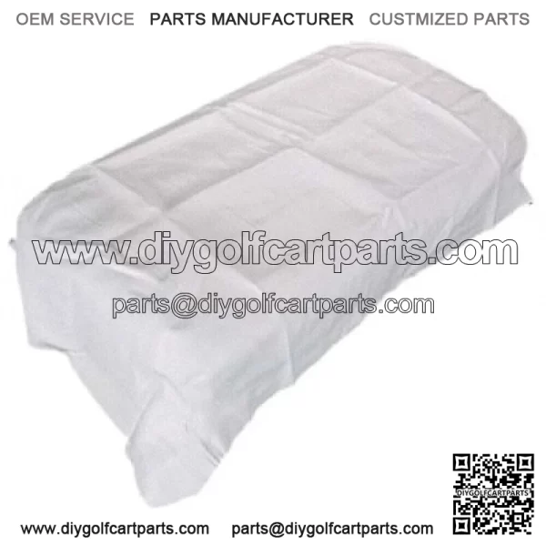 EZGO TXT Golf Cart Front Seat Cover - White Seat Bottom