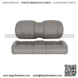 Premium Vinyl Front Seat Cushions for Club Car Precedent Golf Cart - Gray