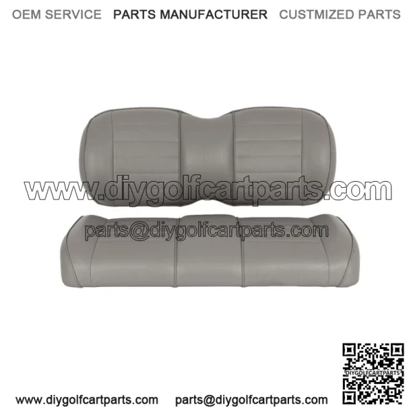 Premium Vinyl Front Seat Cushions for Club Car Precedent Golf Cart - Gray