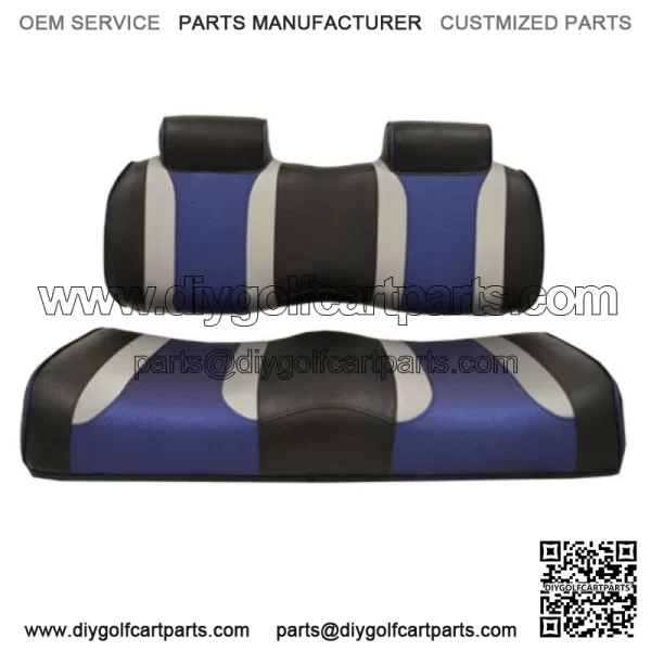Golf Cart Seats for Club Car Precedent (2004-2011) - Black/Blue