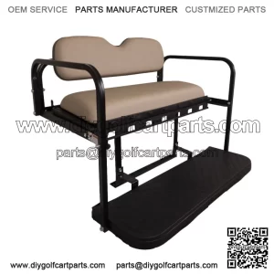 MACH3 Rear Flip Seat for EZGO RXV Golf Carts - Sandstone