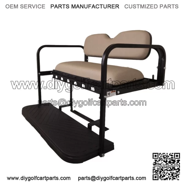 MACH3 Rear Flip Seat for EZGO RXV Golf Carts - Sandstone - Image 2