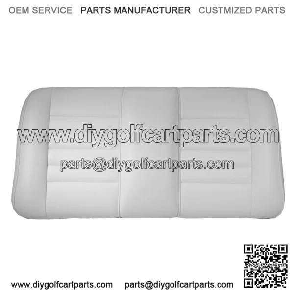 Premium Vinyl Front Seat Cushions for EZGO RXV (08-Up) Golf Cart - White - Image 4