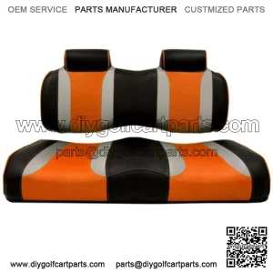 Golf Cart Seats for Club Car Precedent (2004-2011) - Black/Orange