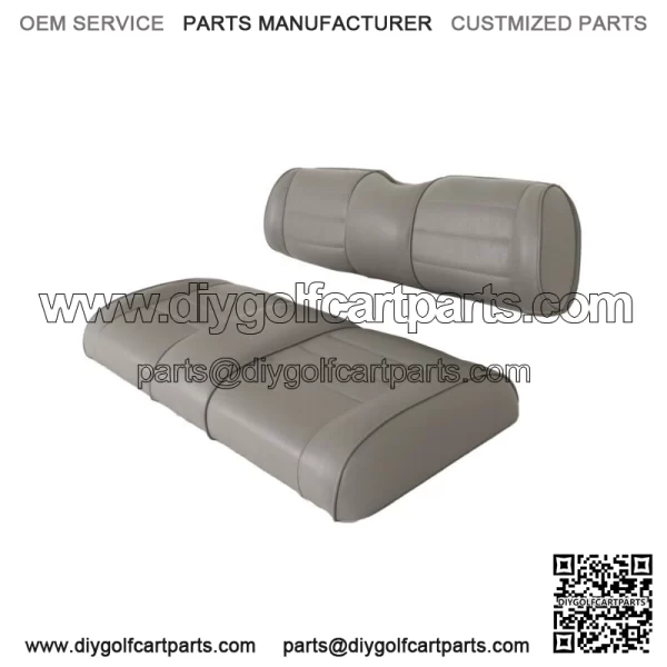 Premium Vinyl Seat Cushions for Mach3 Golf Cart Rear Seat - Gray - Image 3