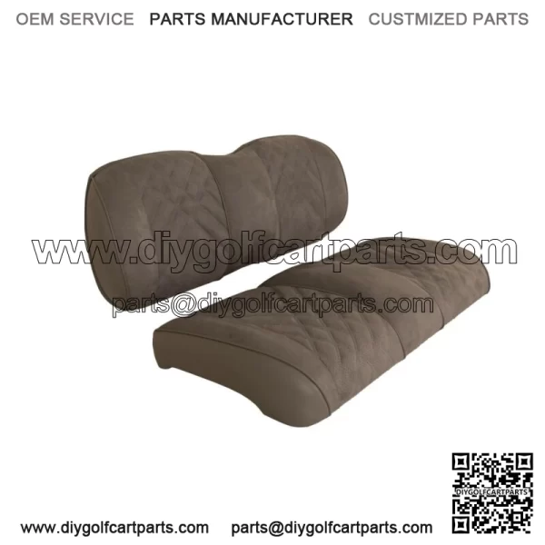 Suede Front Seat Cushions for Club Car Precedent/Tempo/Onward Golf Cart - Pewter