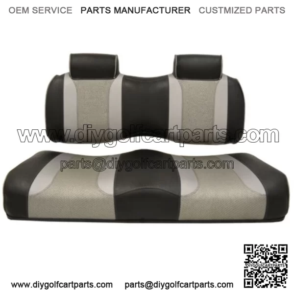 Golf Cart Seats for E-Z-GO TXT/RXV (1994-Up) - Black/Silver