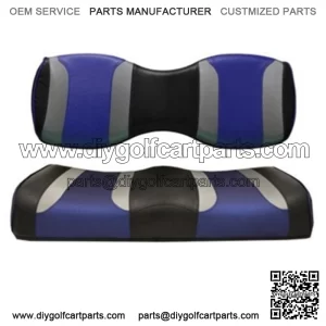 Golf Cart Rear Seat Covers for Genesis 250/300 - Black/Blue
