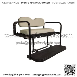 MACH3 Rear Flip Seat for Yamaha Drive2 Golf Carts 2017 & Up - Stone Gray