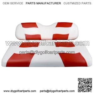 Club Car Precedent Golf Cart Front Seat Cover, Riptide White and Red