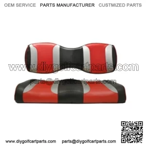 Golf Cart Rear Seat Covers for Genesis 250/300  - Black/Red
