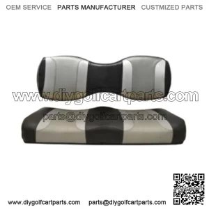 Golf Cart Rear Seat Covers for Genesis 250/300 - Black/Silver