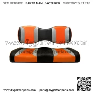 Golf Cart Rear Seat Covers for Genesis 250/300 - Black/Orange