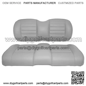Premium Vinyl Front Seat Cushions for EZGO S6/L6 Express Golf Cart - Gray