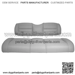 Premium Vinyl Seat Cushions for Mach3 Golf Cart Rear Seat - Light Graphite