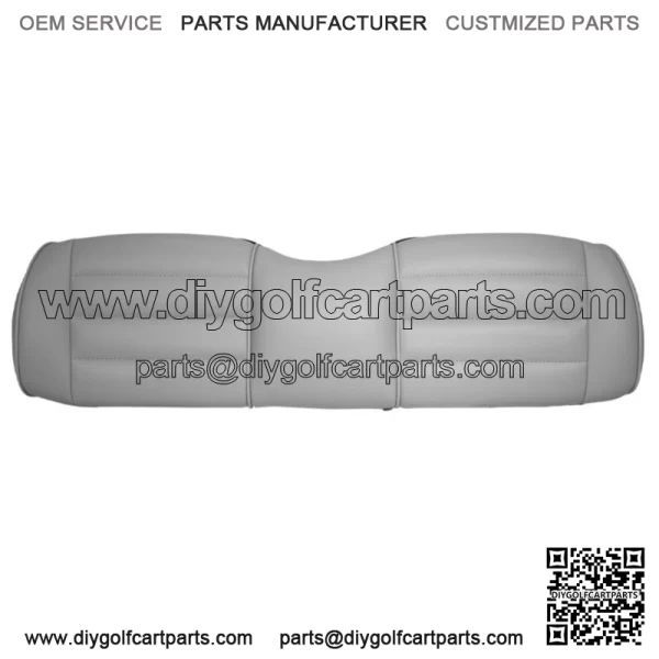 Premium Vinyl Seat Cushions for Mach3 Golf Cart Rear Seat - Light Graphite - Image 2