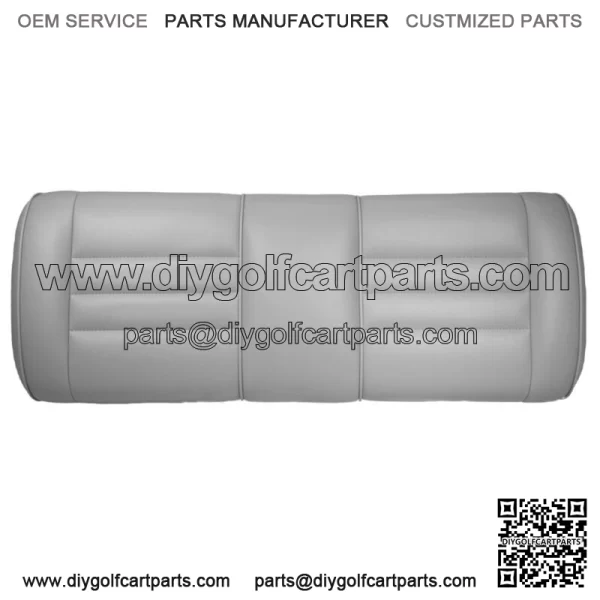 Premium Vinyl Seat Cushions for Mach3 Golf Cart Rear Seat - Light Graphite - Image 3