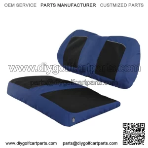 Neoprene Paneled Seat Cover - Blue/Black for Golf Cart