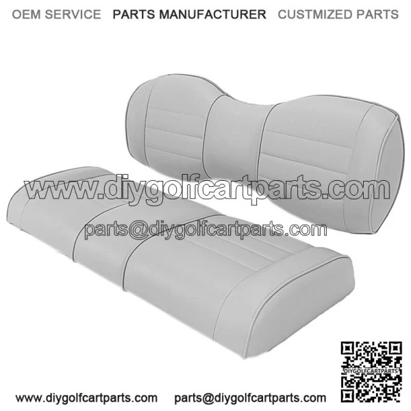 Vinyl Seat Cushions for Genesis 250/300 Golf Cart Rear Seat - Graphite - Image 3
