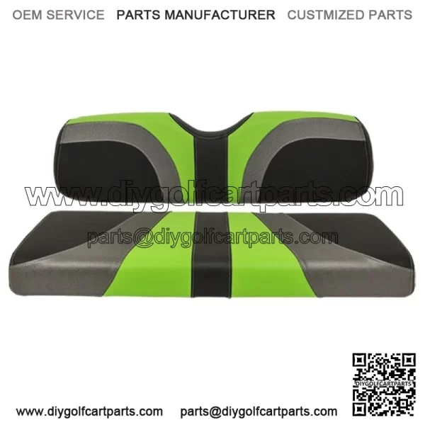 Blade Golf Cart Rear Seat Covers for Genesis 250/300 - Lime Green/Charcoal/Black