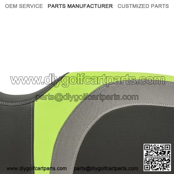 Blade Golf Cart Rear Seat Covers for Genesis 250/300 - Lime Green/Charcoal/Black - Image 3