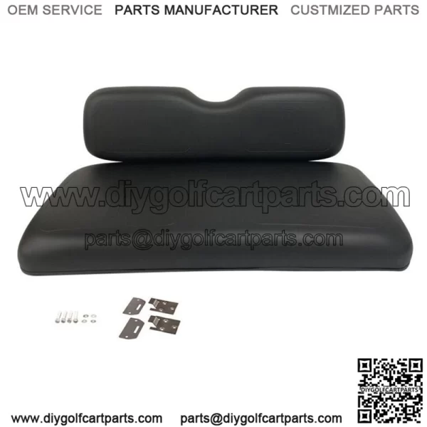 Black EZGO Front Seat Fits TXT Golf Cart 1994-2013, Bottom & Back Cushion Set