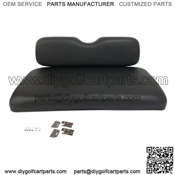 Black EZGO Front Seat Fits TXT Golf Cart 1994-2013, Bottom & Back Cushion Set - Image 2