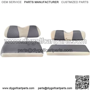 Golf Cart Front Back Seat Cover Set for EZGO TXT RXV & Club Car DS 4 Passenger