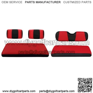 RED Golf Cart Front Rear Seat Covers for Yamaha G2 - G22,Club Car DS Pre-2000
