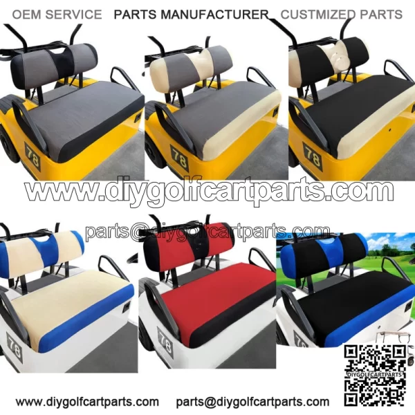 Golf Cart Front or Rear Seat Cover Set for EZGO RXV TXT Club Car DS S size
