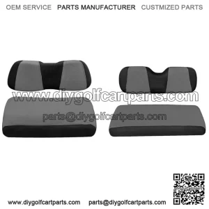 Golf Cart Front Rear Seat Covers For Club Car DS EZGO RXV TXT 4 Passenger - Gray