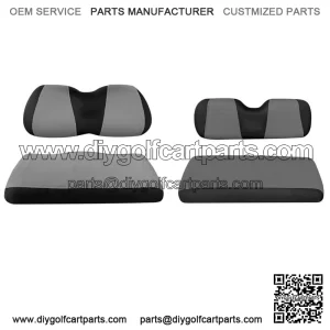 Grey Golf Cart Front Rear Seat Covers for Yamaha Club Car Precedent 4 Passenger