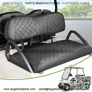Golf Cart Front Seat Cover Black Diamond Stitching for Club Car DS 2000-up