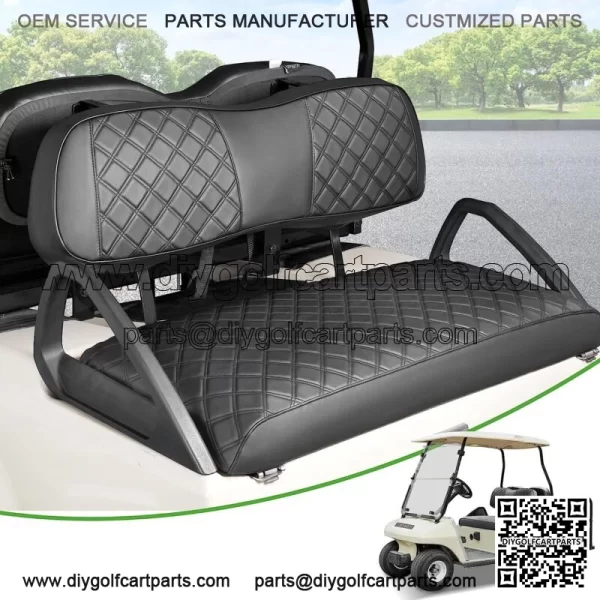 Golf Cart Front Seat Cover Black Diamond Stitching for Club Car DS 2000-up