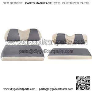 Golf Cart Front Back Seat Cover Set for EZGO TXT RXV & Club Car DS 4 Passenger