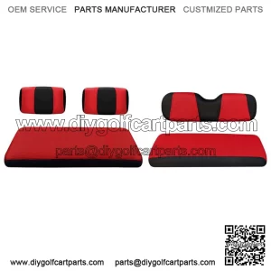 RED Golf Cart Front Rear Seat Covers for Yamaha G2 - G22,Club Car DS Pre-2000