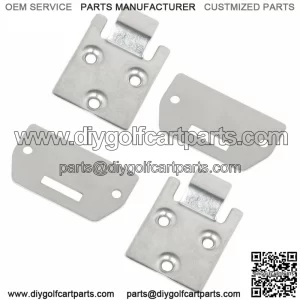 2 Sets of Seat Hinge Bottom and Plate for EZGO TXT Medalist Golf Cart (1995-up)