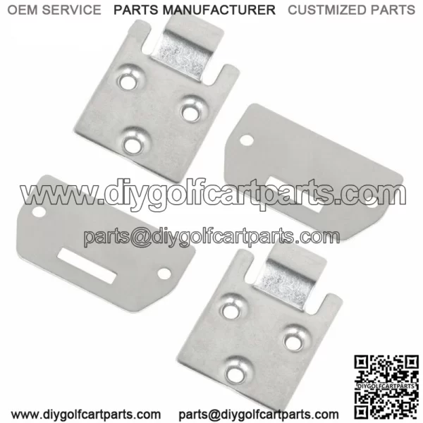 2 Sets of Seat Hinge Bottom and Plate for EZGO TXT Medalist Golf Cart (1995-up)
