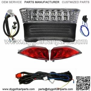 Full LED Light Front Rear Kit for Club Car Precedent 2004-Up Electric Golf Cart