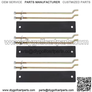 Fit for 81-13 Club Car DS Golf Cart Battery Hold Down Retainer Plate Rod Kit New