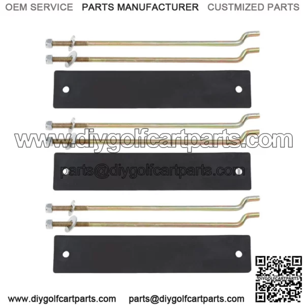 Fit for 81-13 Club Car DS Golf Cart Battery Hold Down Retainer Plate Rod Kit New