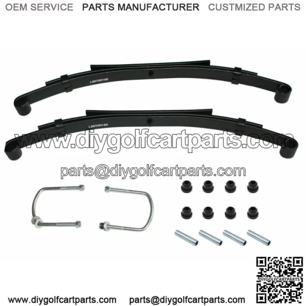 For Club Car DS Golf Cart Rear Heavy Duty Springs Kit Bushings & Sleeves Pair(2)